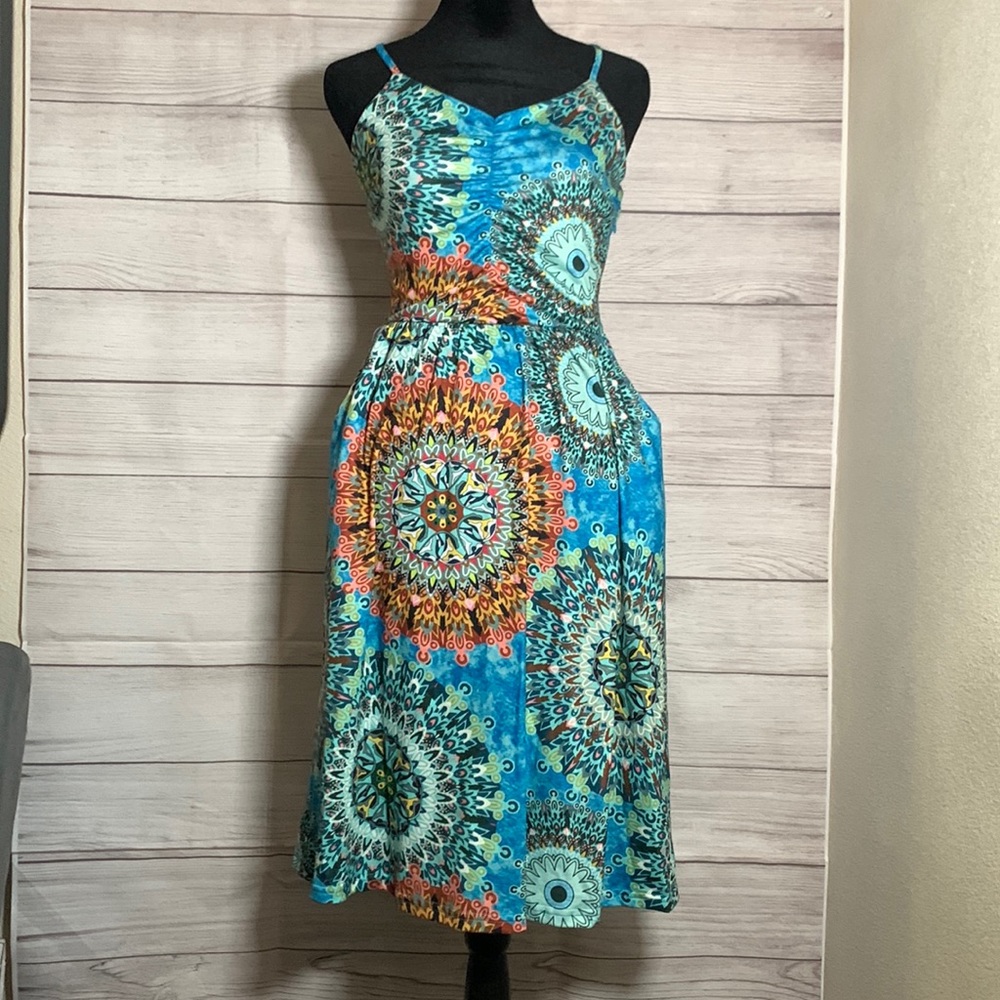 Women Sleeveless Cotton Dress Size Small